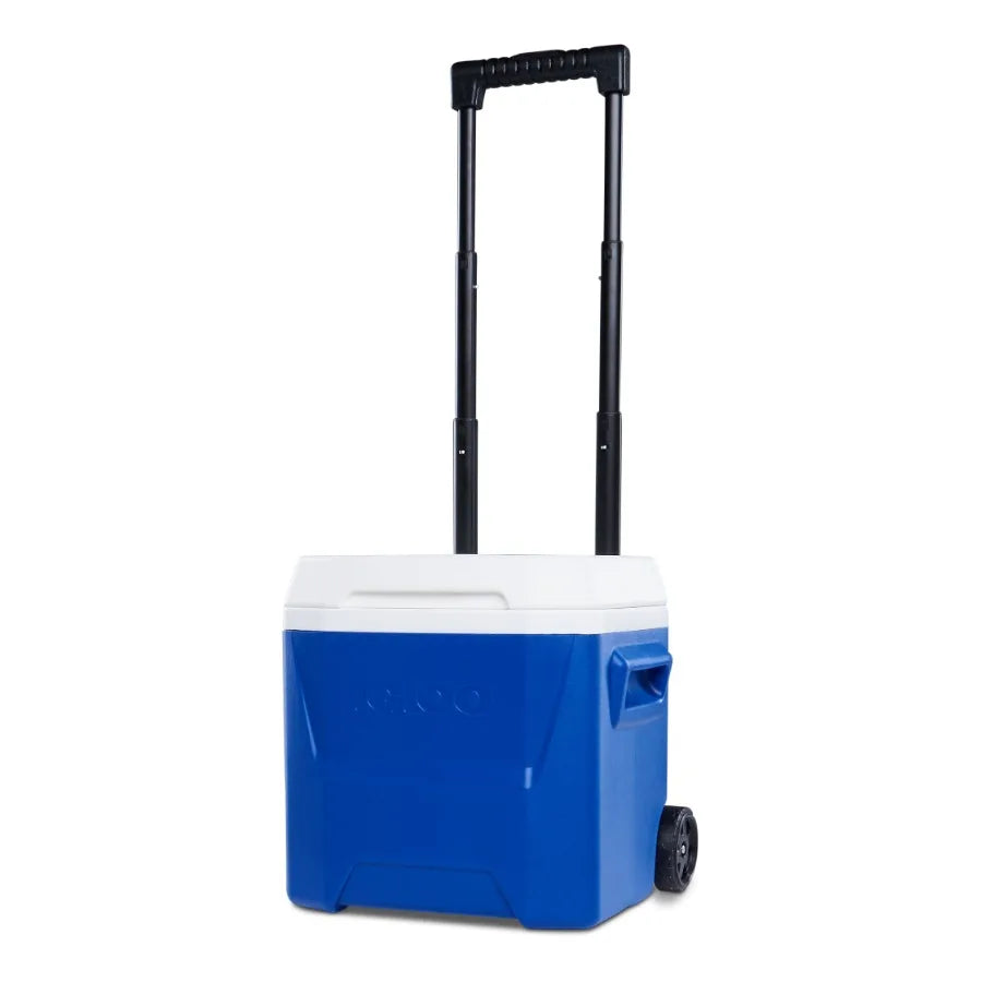 16 QT Laguna Hard Side Ice Chest Cooler with Wheels for Outdoor Camping, Picnic, Tailgating Blue, UV-Resistant Shell, Heavy-Dut