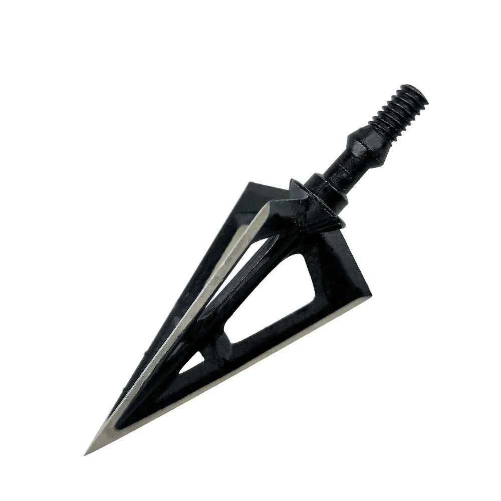 Broadhead Arrowheads 12pcs 100Grain 3 Fixed Blades Stainless Steel Sharp Screw-in Tips for DIY Arrow Shaft Compound Recurve Bow Hunting Shooting Target Practice Durable Corrosion-Resistant Archery Accessories