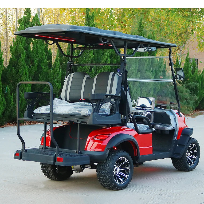 2026 4/6 Seats Electric off-Road Golf Trolley Cart 4 Wheels Mobile Scooter Scenic Spot Golf Buggy