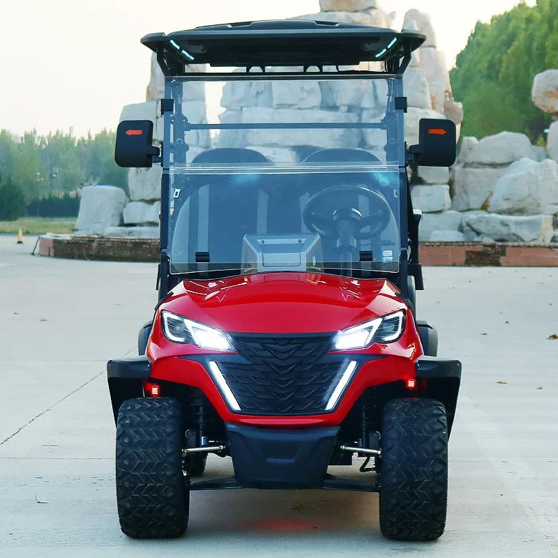 2026 4/6 Seats Electric off-Road Golf Trolley Cart 4 Wheels Mobile Scooter Scenic Spot Golf Buggy