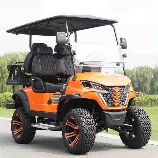 2026 4/6 Seats Electric off-Road Golf Trolley Cart 4 Wheels Mobile Scooter Scenic Spot Golf Buggy