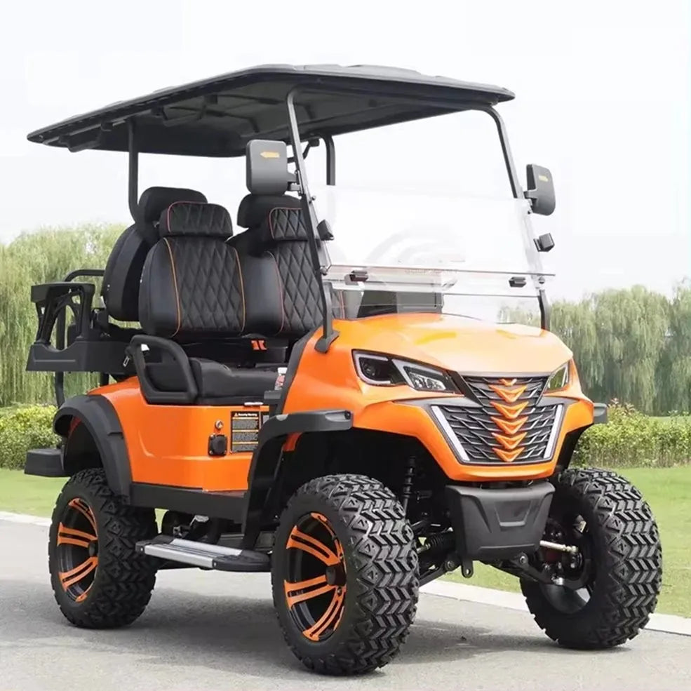 2026 4/6 Seats Electric off-Road Golf Trolley Cart 4 Wheels Mobile Scooter Scenic Spot Golf Buggy