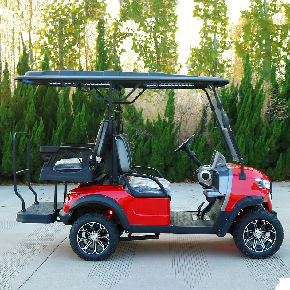 2026 4/6 Seats Electric off-Road Golf Trolley Cart 4 Wheels Mobile Scooter Scenic Spot Golf Buggy