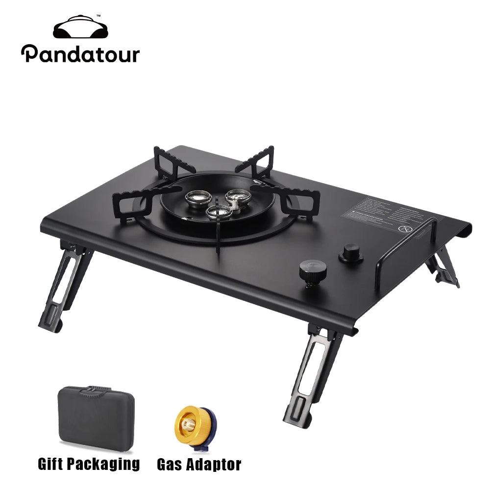 Pandatour IGT One-Unit Gas Stove Folding Easy Equiped CampingTable Stove Adjustable Equipped Barbecue Picnic Stove Burner