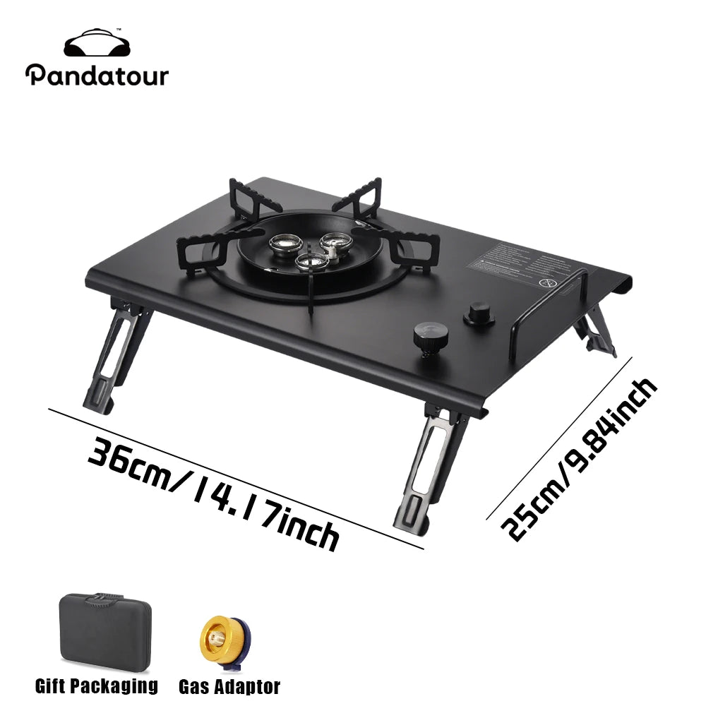 Pandatour IGT One-Unit Gas Stove Folding Easy Equiped CampingTable Stove Adjustable Equipped Barbecue Picnic Stove Burner