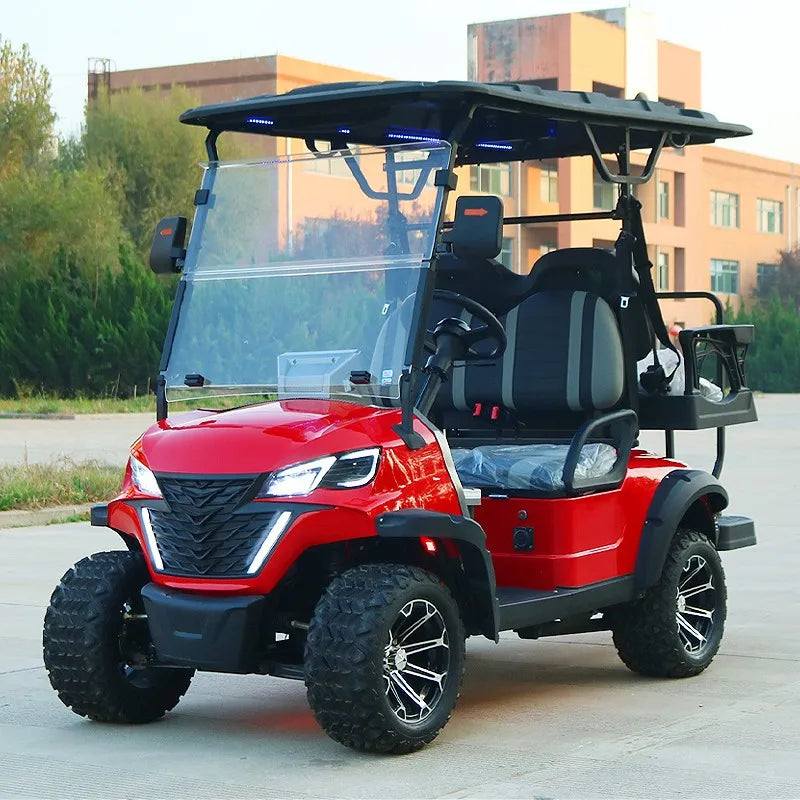 2026 4/6 Seats Electric off-Road Golf Trolley Cart 4 Wheels Mobile Scooter Scenic Spot Golf Buggy
