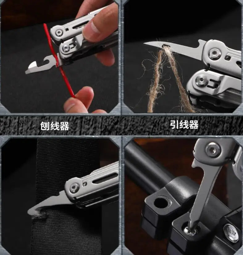 DL10 Emergency Plier Folding Knife Multitool Tactical Clamp Combination Survival Gear Clip Multifunctional Multi Tool