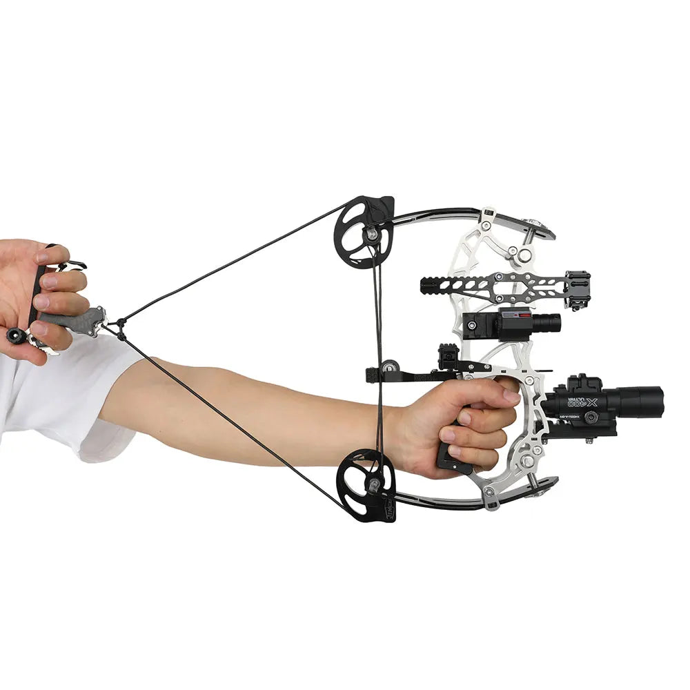 Archery Compound Bow 15-32lbs Adjustable Pulley Bow Right Hand Carbon Fiber Grip Target Practice Shooting Beginners Teen Youth