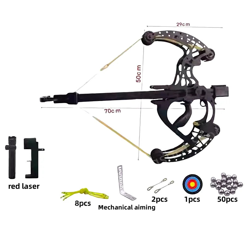 High precision hunting steel ball slingshot laser all metal slingshot composite bow steel mini composite bow set
