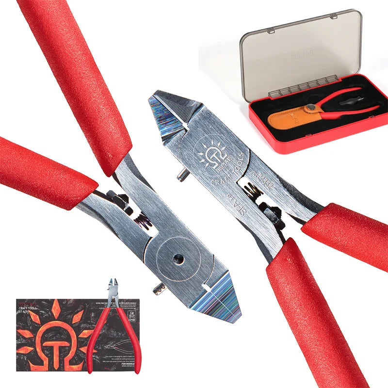 ST-A 3.0Single Blade Nipper by DSPIAE Precision Cutter for Gundam Gunpla & Hobby Kits Sharp Blade Ergonomic Handle Leather Cover