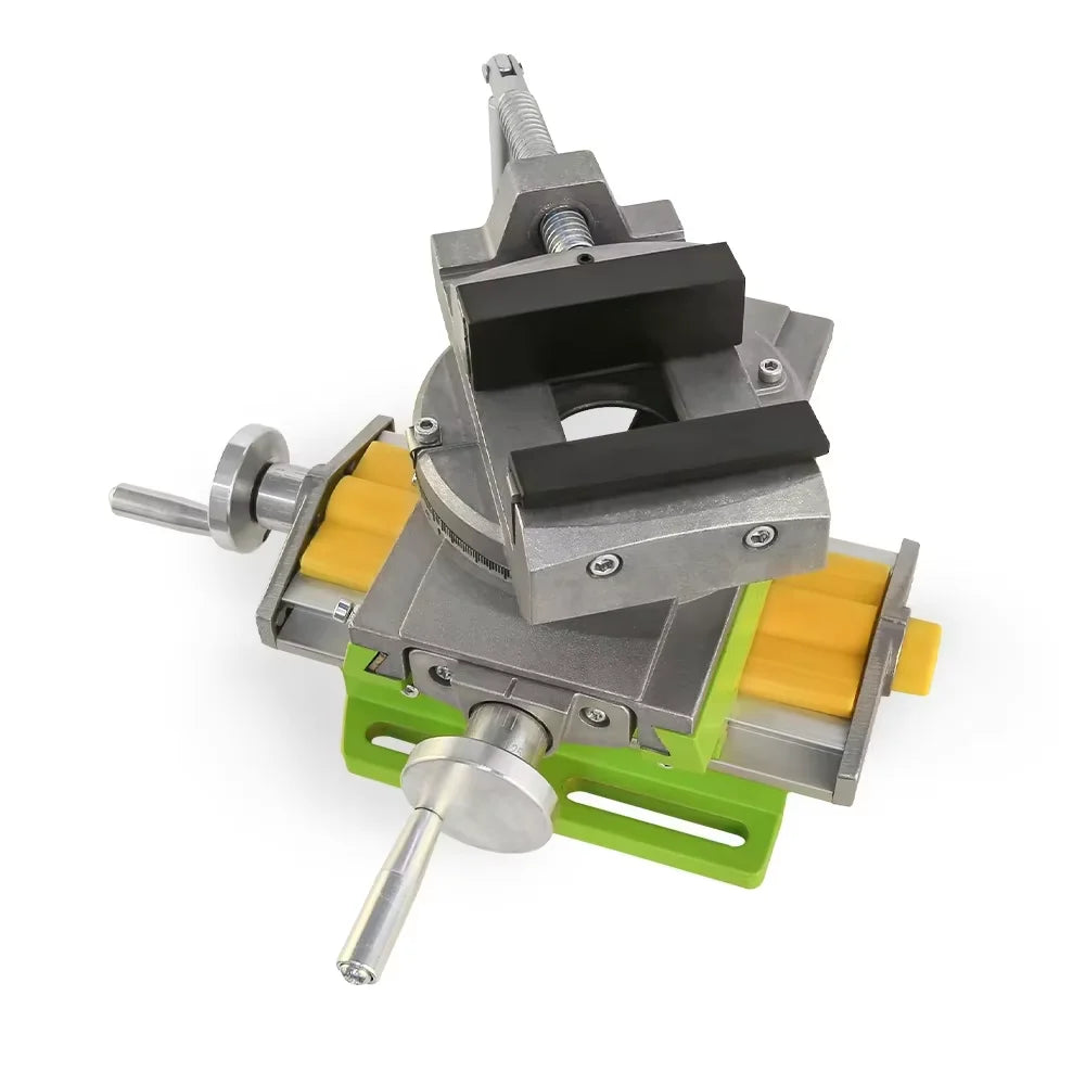 2 in 1 Milling Drilling Precision Vise Swivel Base Table Aluminium Alloy Compound Worktable