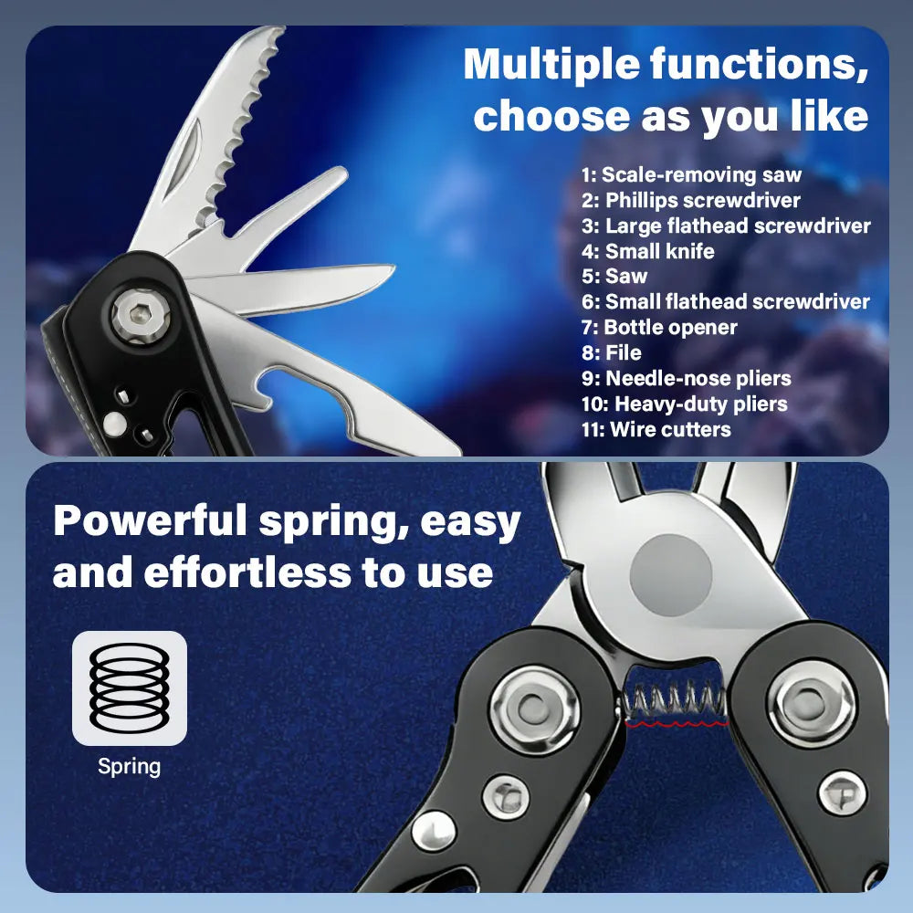 Folding Multi-tool Pocket Knife Pliers Mini Portable Fold Outdoor Hunting Rescue Survival  Multipurpose Repair Tool