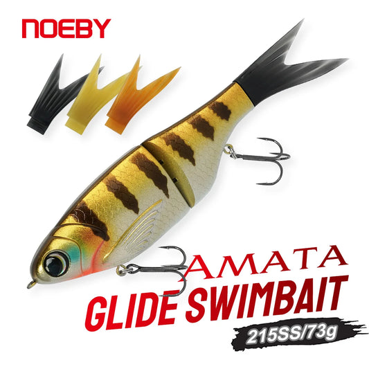 NOEBY AMATA Shad Glide Swimbait 215mm 73g Slow Sinking Joint Bait Bass Pike Catfish Hard Bait Freshwater Saltwater Fishing Lures