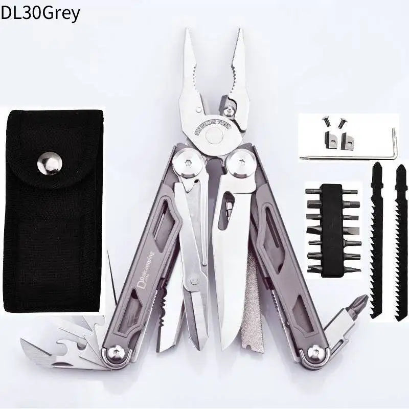 Daicamping DL1B Extra Cutter Scissors Saw Clamp Multi Tools / Clip Pliers Multifunctional Foldable EDC Folding Knife Multitools