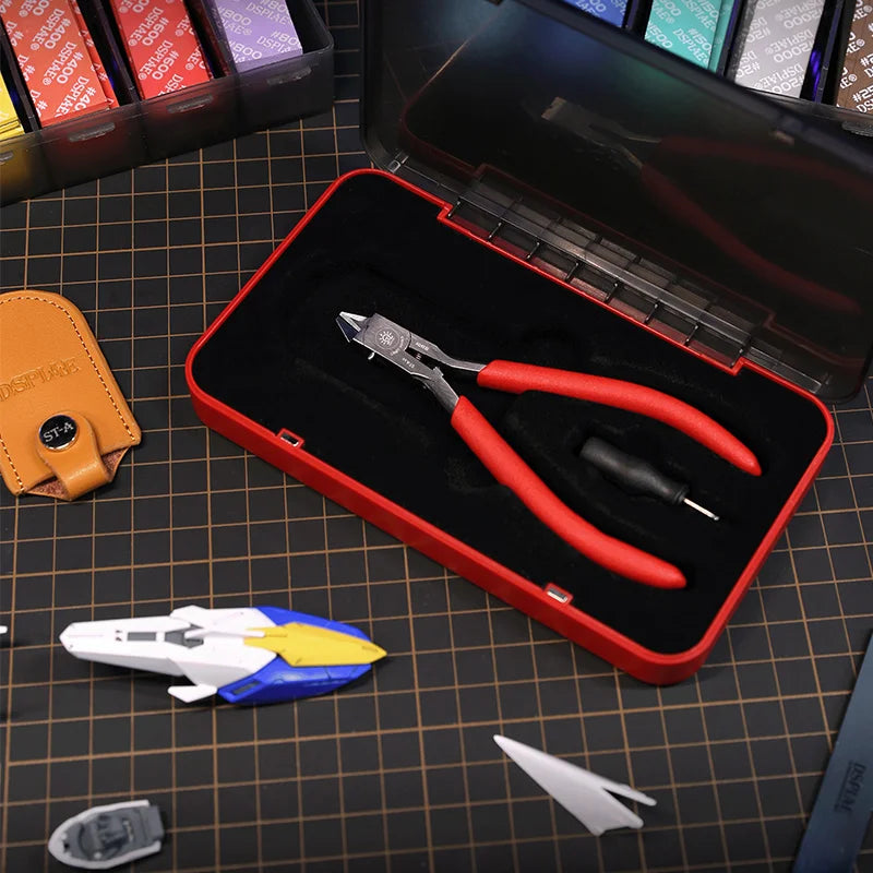 ST-A 3.0Single Blade Nipper by DSPIAE Precision Cutter for Gundam Gunpla & Hobby Kits Sharp Blade Ergonomic Handle Leather Cover