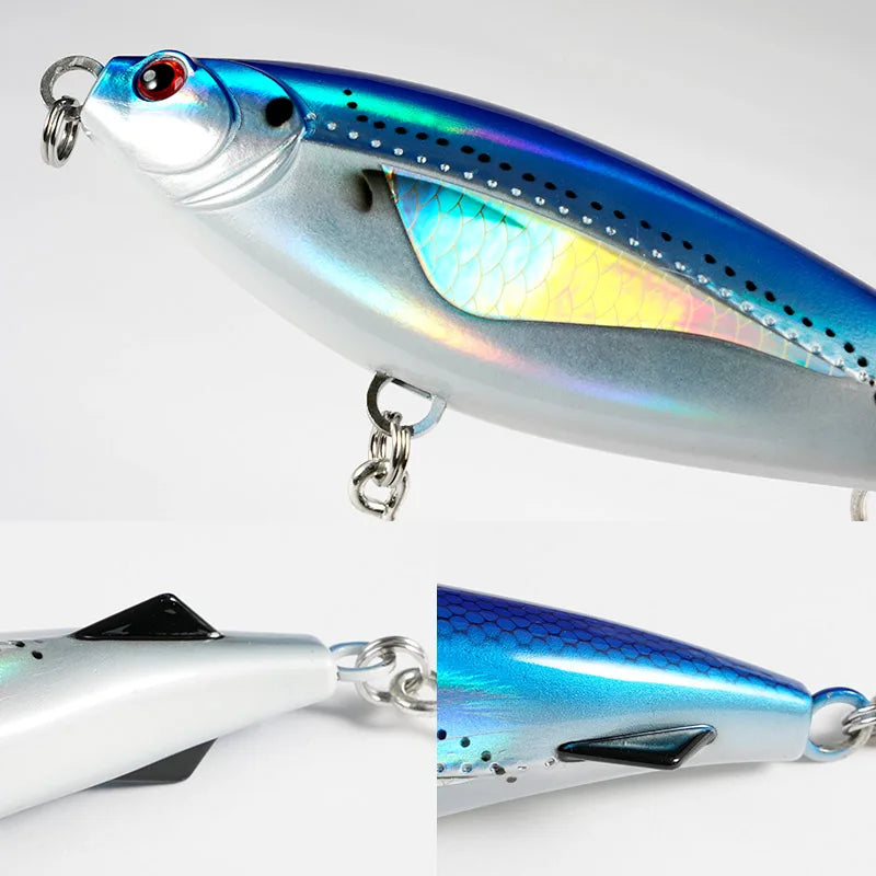 NOEBY Sinking Pencil Fishing Lure 115mm 43g 150mm 85g Long Casting,Artificial Hard Bait for Sea Bass Tuna,Stickbait Fishing Lure