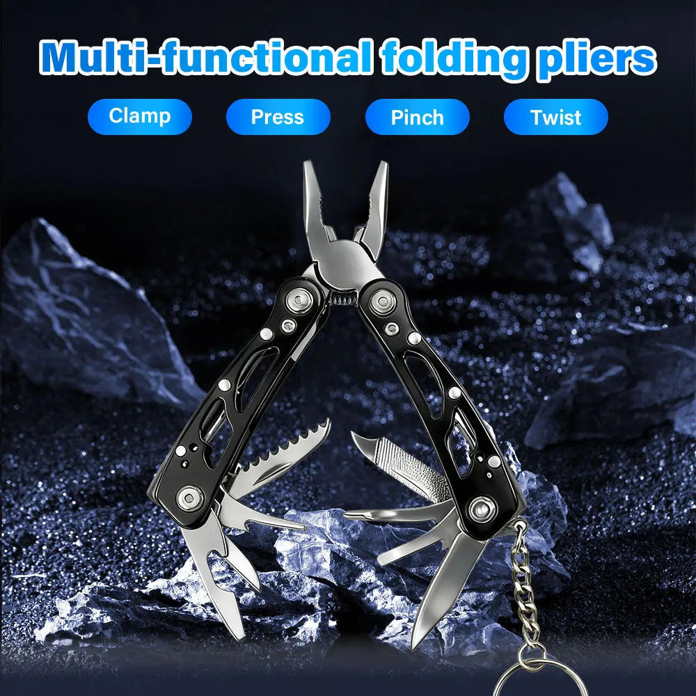 Folding Multi-tool Pocket Knife Pliers Mini Portable Fold Outdoor Hunting Rescue Survival  Multipurpose Repair Tool
