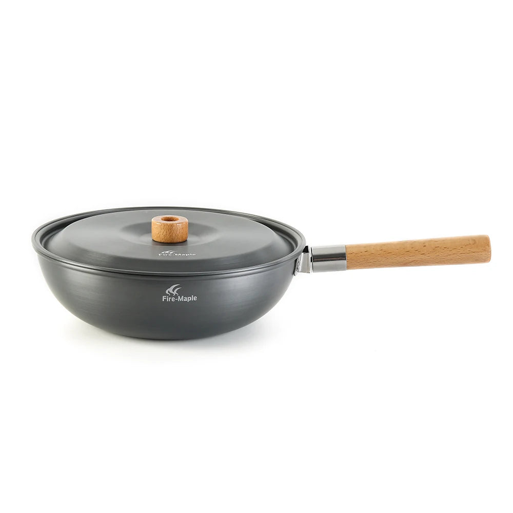 Fire-Maple Camping Wok Lightweight Frying Pan Stew Pot Bag Included Camping Cookware Outdoor Cooking Utensils