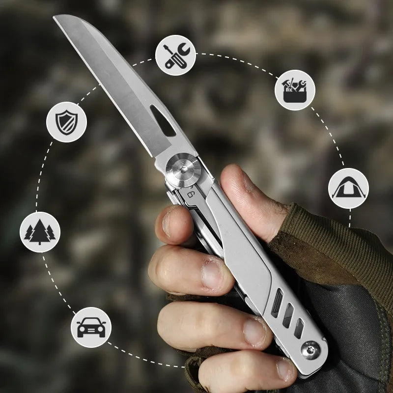 Multifunctional Sharp Pocket EDC Gear Portable Carry Utility Cutter Camping Survival Scissor Cutting Tool  Folding Saw Outdoor