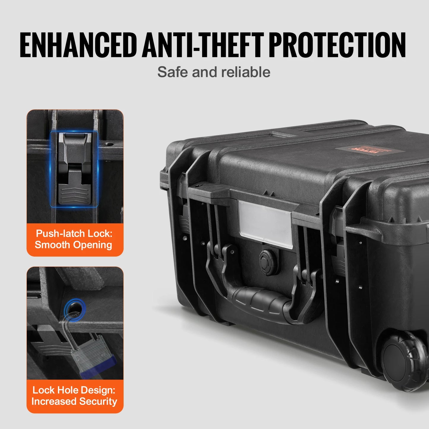 SucceBuy Weatherproof Hard Case HeavyDuty Protective Dry Box Case with Pre-cut Foam for Travel Hunting Military Tactical Cameras