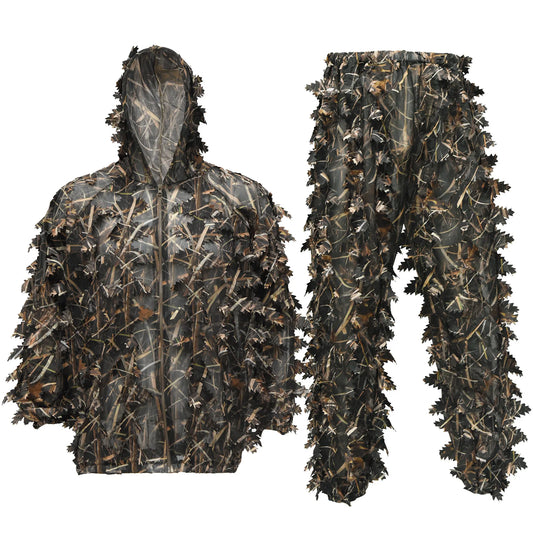 Summer Bionic Camouflage Hunting Suit Quick-Dry Breathable Outdoor Bird Watching Real CS Game Training Clothes