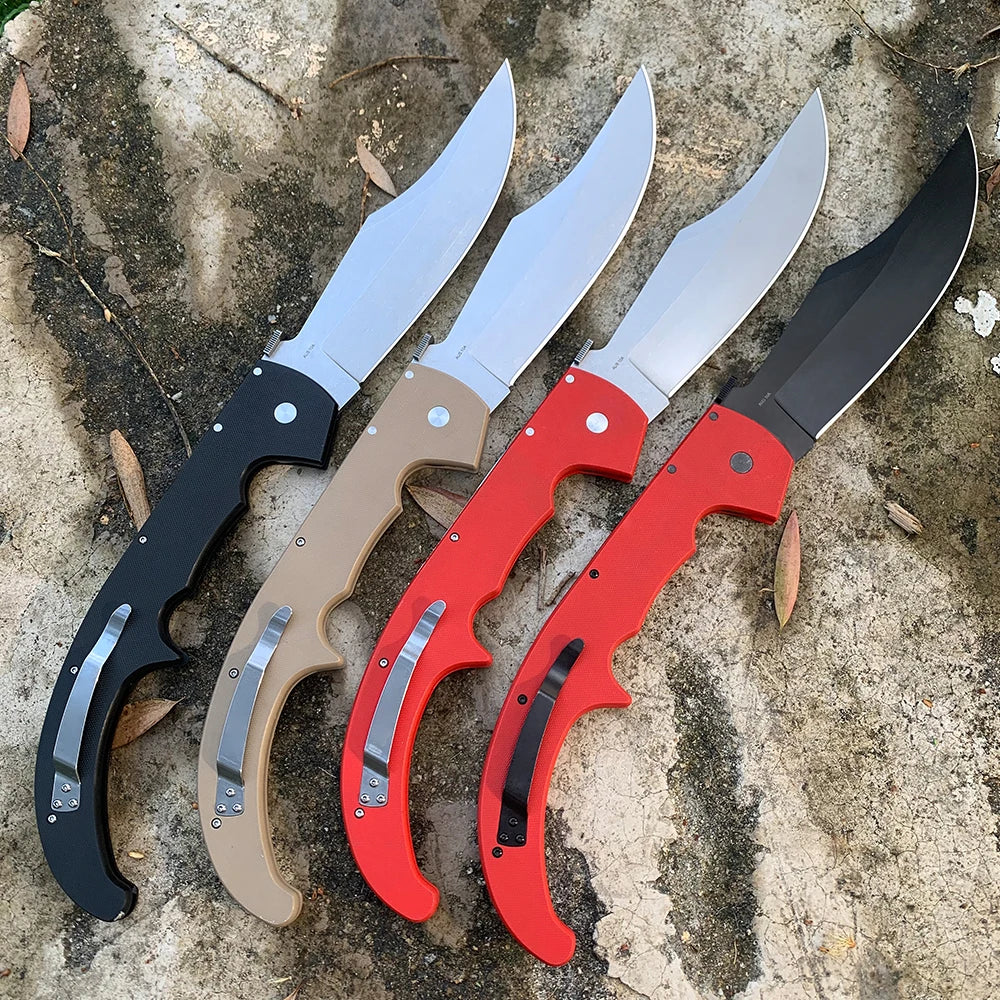XL Espada Folding Knife Professional Hunting Knife AUS-10A Steel G10 Handle Utility Pocket Knives for Men Survival Camping Tool