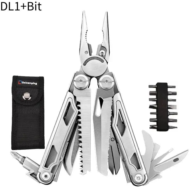 Daicamping DL1B Extra Cutter Scissors Saw Clamp Multi Tools / Clip Pliers Multifunctional Foldable EDC Folding Knife Multitools