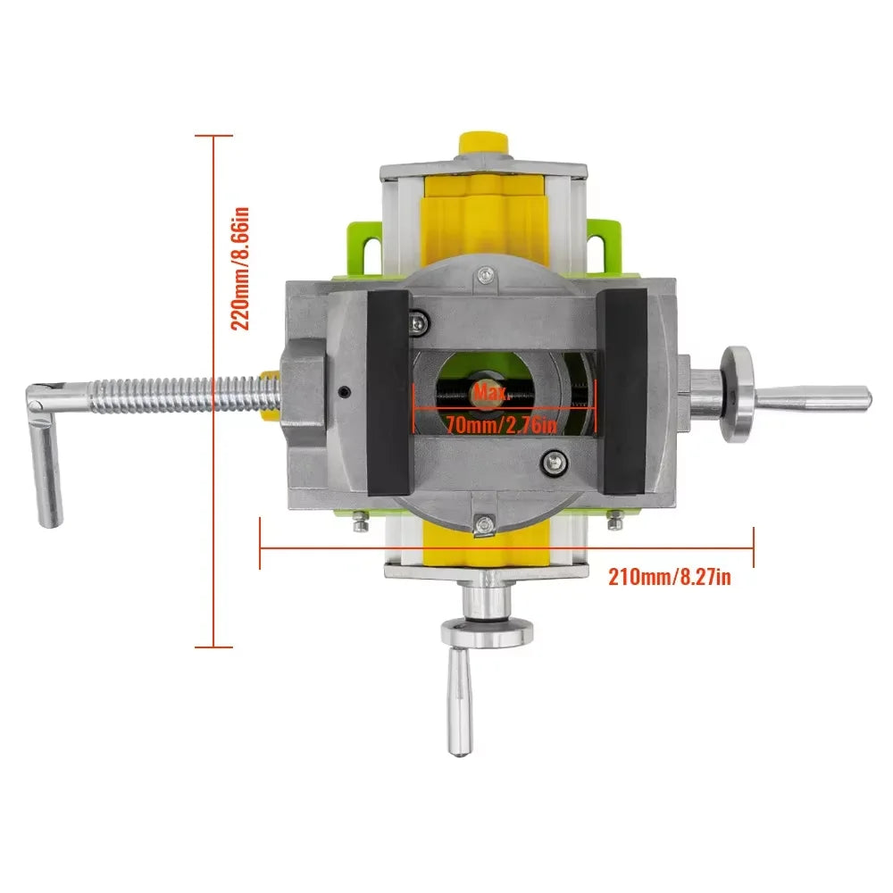 2 in 1 Milling Drilling Precision Vise Swivel Base Table Aluminium Alloy Compound Worktable