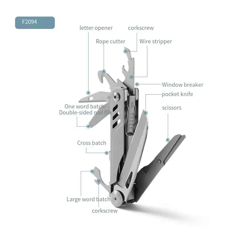 Multifunctional Sharp Pocket EDC Gear Portable Carry Utility Cutter Camping Survival Scissor Cutting Tool  Folding Saw Outdoor