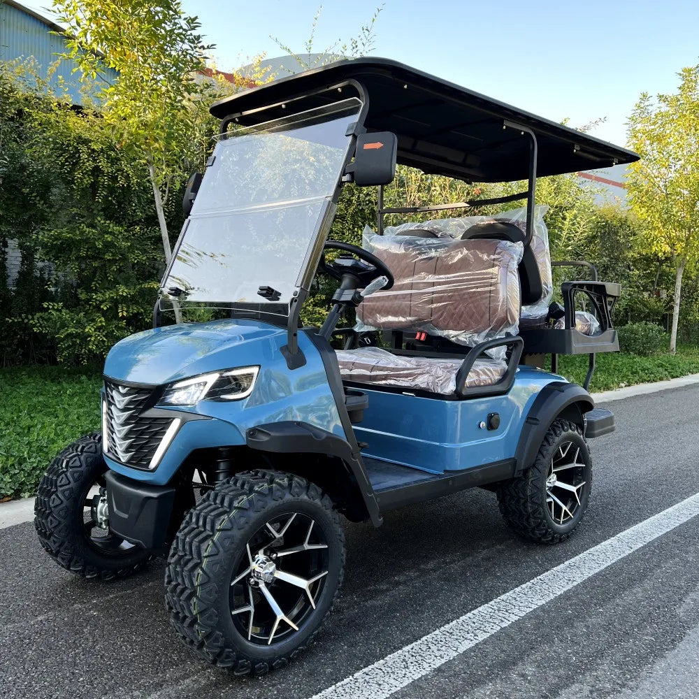 2026 4/6 Seats Electric off-Road Golf Trolley Cart 4 Wheels Mobile Scooter Scenic Spot Golf Buggy