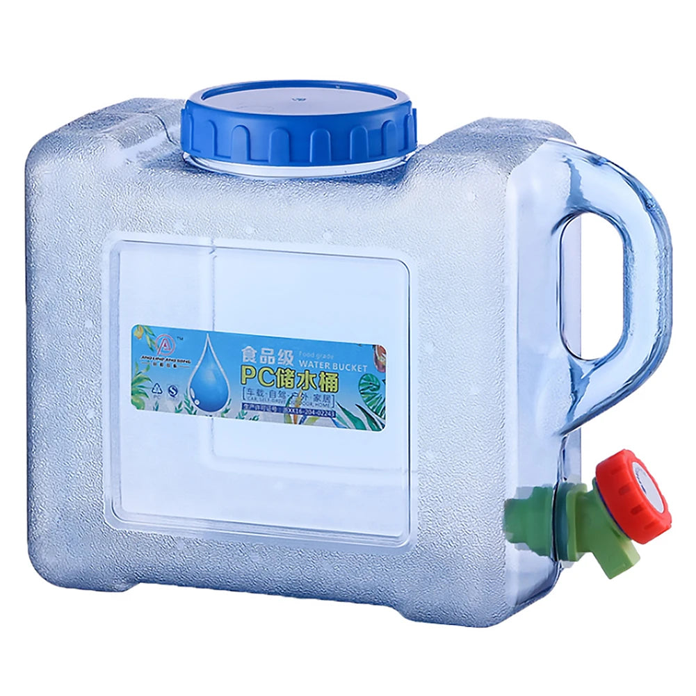 5/10/18/20/22L Portable Car Water Bucket Driving Pure Water Tank Container with Faucet Outdoor Camping Cooking Picnic Hiking