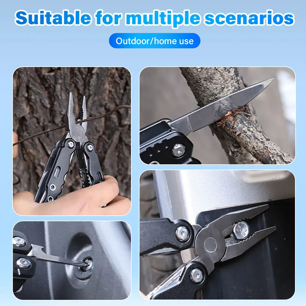Folding Multi-tool Pocket Knife Pliers Mini Portable Fold Outdoor Hunting Rescue Survival  Multipurpose Repair Tool