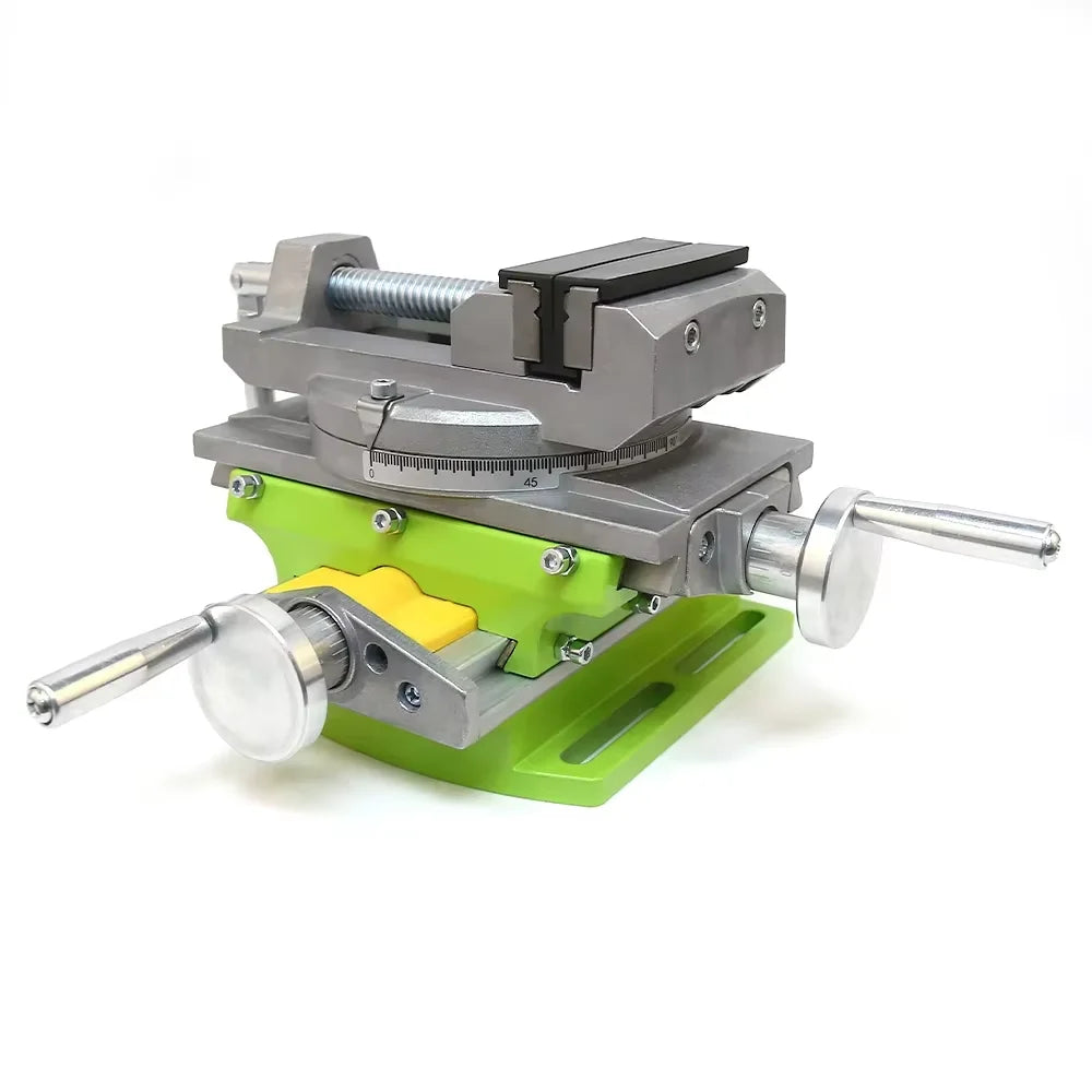 2 in 1 Milling Drilling Precision Vise Swivel Base Table Aluminium Alloy Compound Worktable