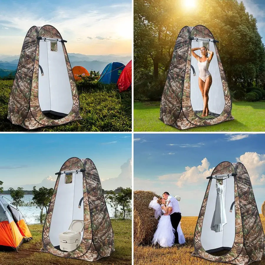 Pop Up Privacy Shower Tent Portable Outdoor Camping Bathroom Toilet Changing Dressing Room UPF40 Waterproof