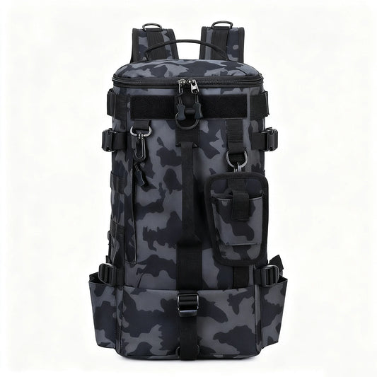 Multifunctional Fishing Backpack Tackle Bag with Rod Holders Fish Equipment Storage Waterproof Wear-resistant Outdoor Sports Bag