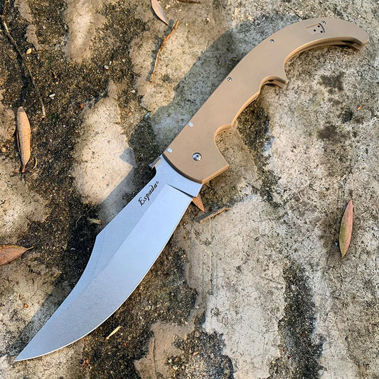 XL Espada Folding Knife Professional Hunting Knife AUS-10A Steel G10 Handle Utility Pocket Knives for Men Survival Camping Tool