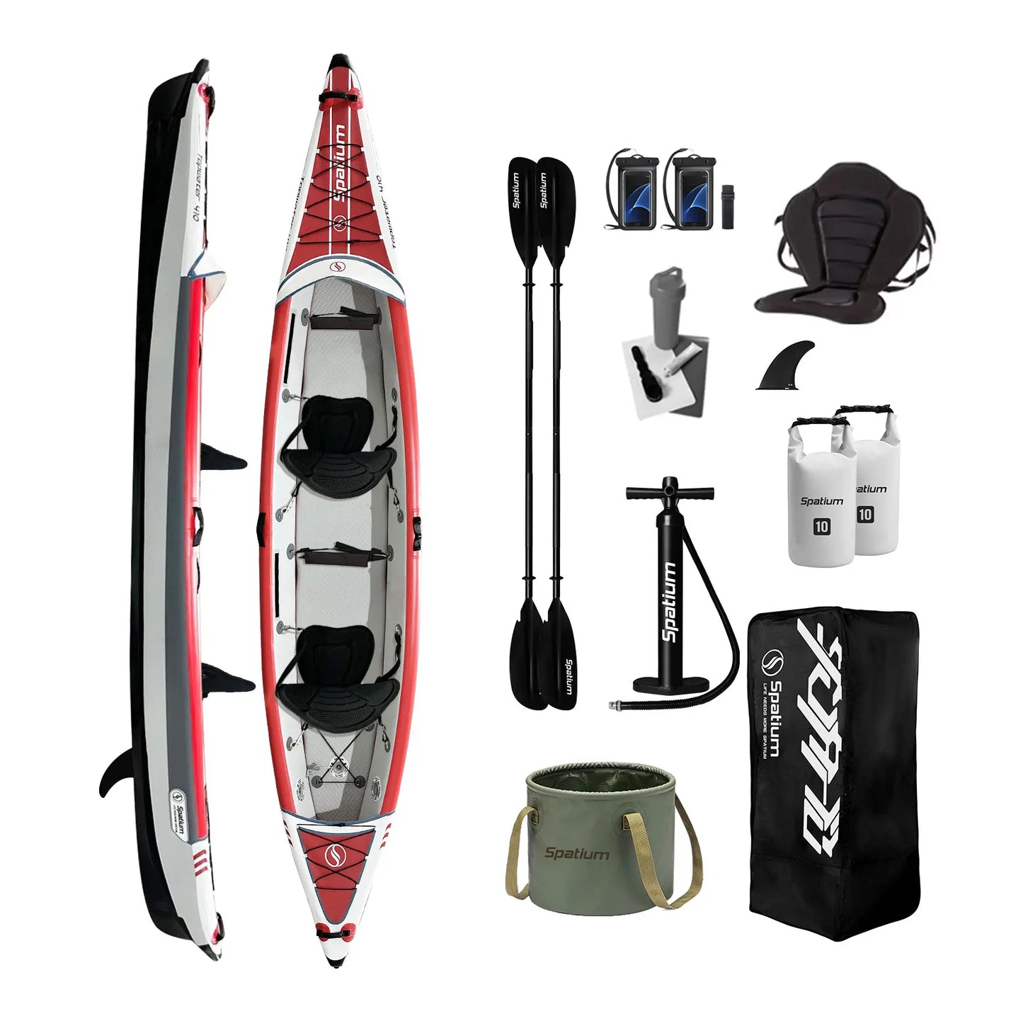 Spatium 2-3 Persons Inflatable Kayak Canoe High Strength DropStitch Floor Inflatable Kayak For Fishing