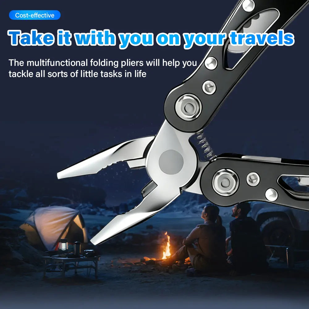 Folding Multi-tool Pocket Knife Pliers Mini Portable Fold Outdoor Hunting Rescue Survival  Multipurpose Repair Tool