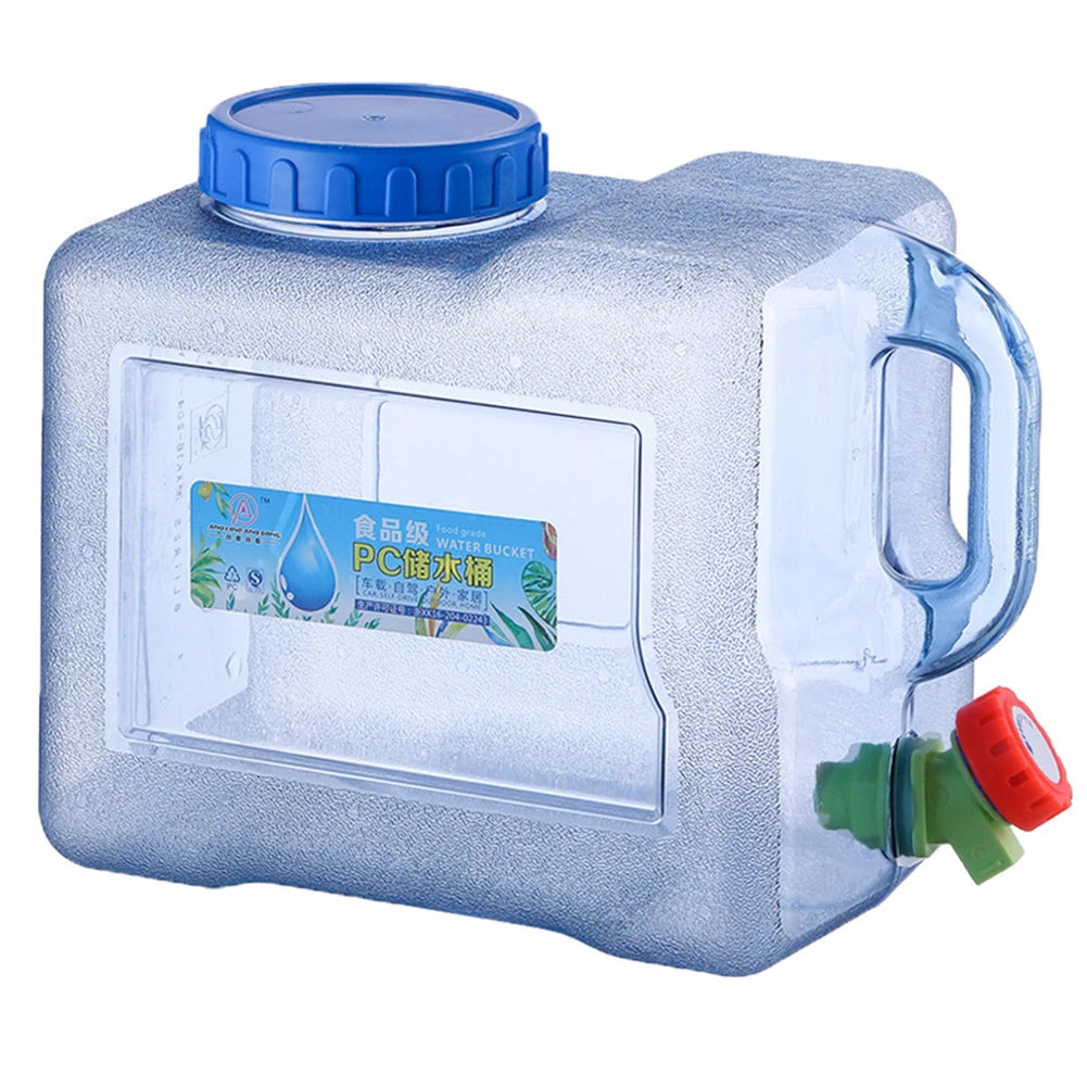 5/10/18/20/22L Portable Car Water Bucket Driving Pure Water Tank Container with Faucet Outdoor Camping Cooking Picnic Hiking