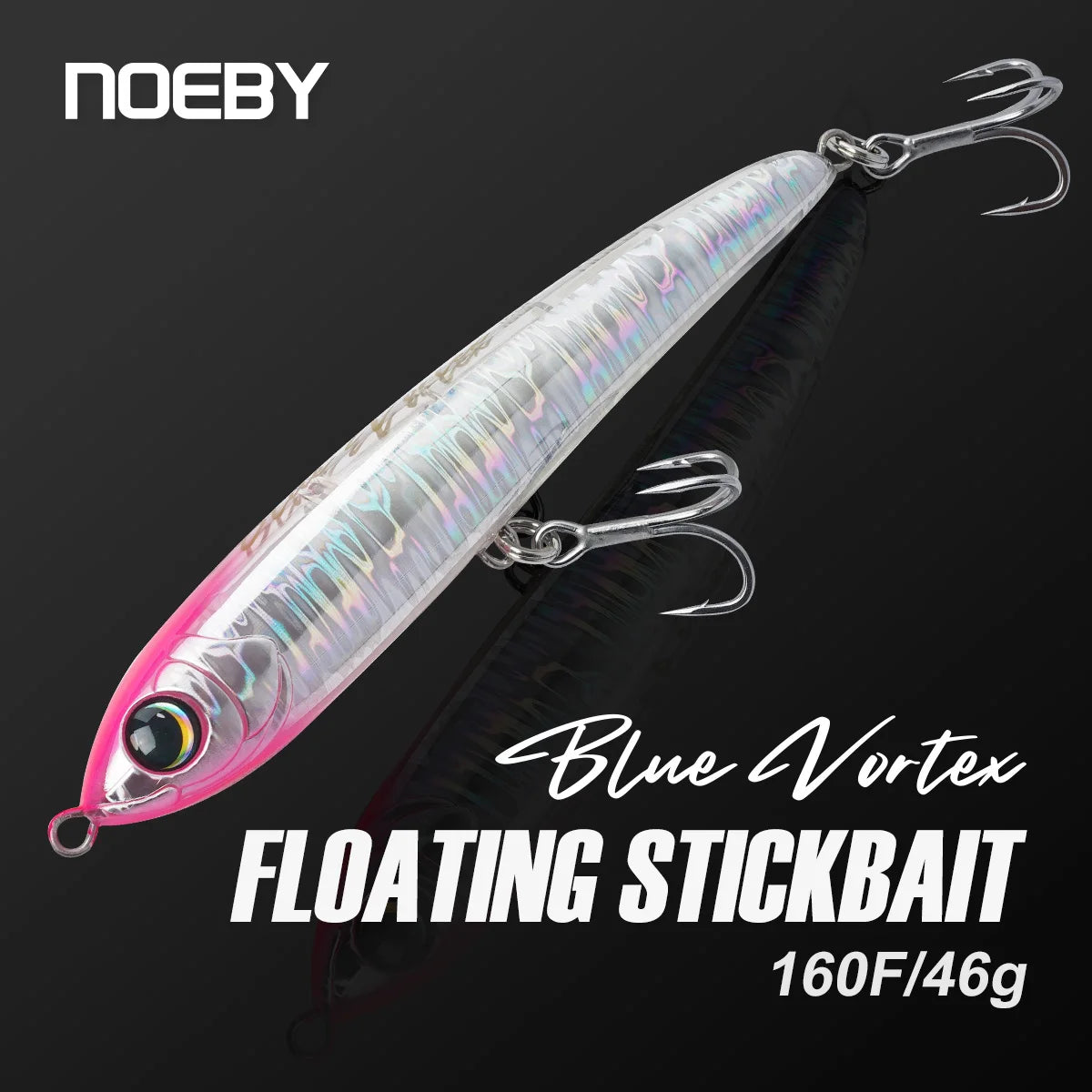 Noeby Blue Vortex Floating Stickbait Fishing Lure 160mm 46g Artificial Hard Bait for GT Tuna Kingfish Saltwater Fishing Lure