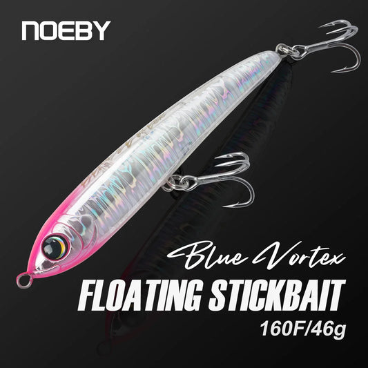 Noeby Blue Vortex Floating Stickbait Fishing Lure 160mm 46g Artificial Hard Bait for GT Tuna Kingfish Saltwater Fishing Lure