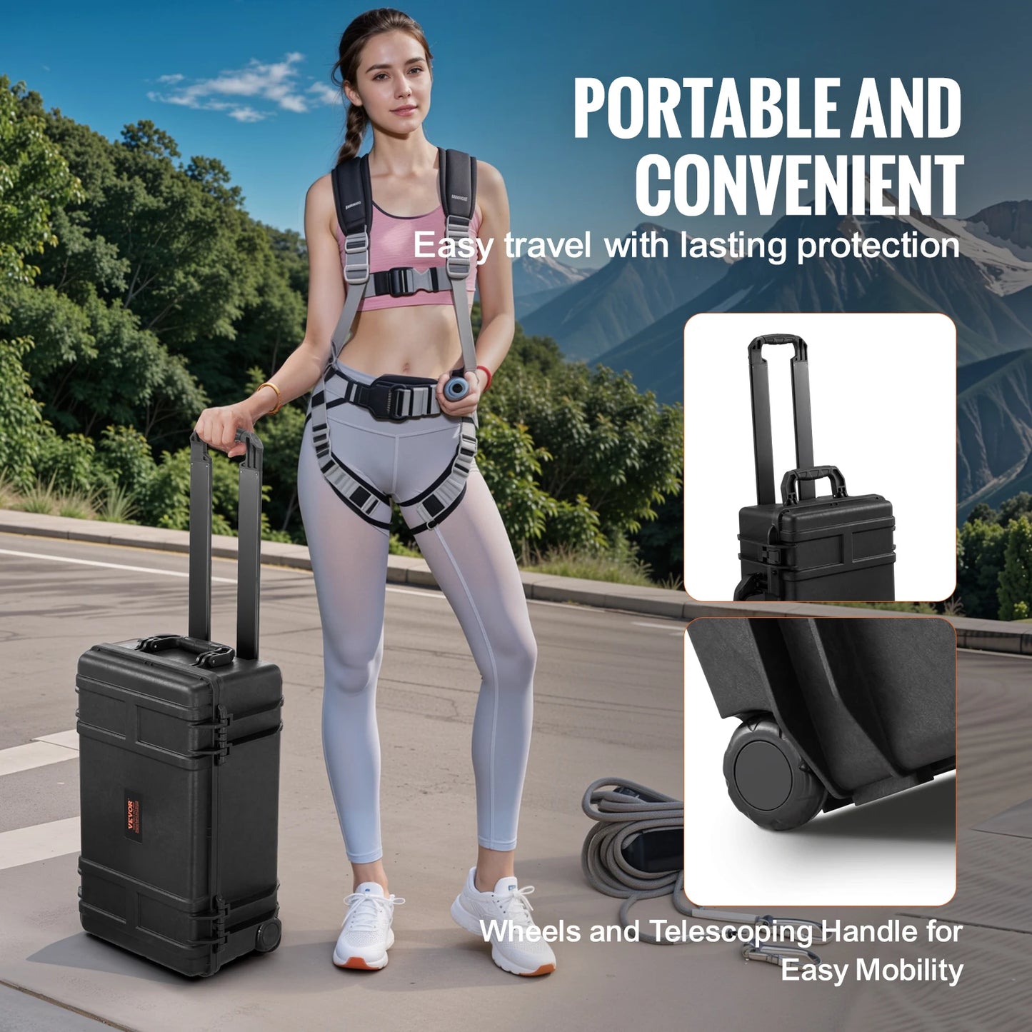 SucceBuy Weatherproof Hard Case HeavyDuty Protective Dry Box Case with Pre-cut Foam for Travel Hunting Military Tactical Cameras