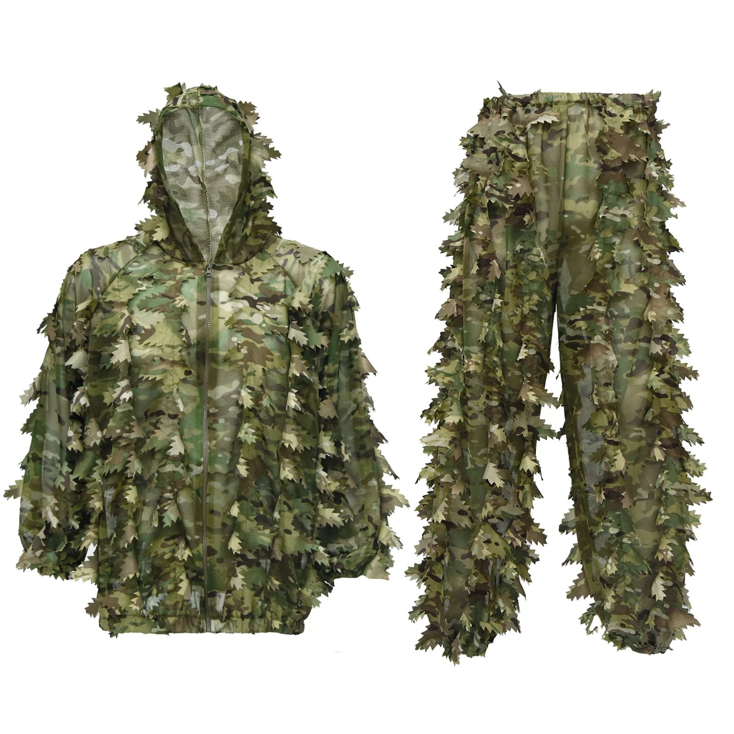 Summer Bionic Camouflage Hunting Suit Quick-Dry Breathable Outdoor Bird Watching Real CS Game Training Clothes