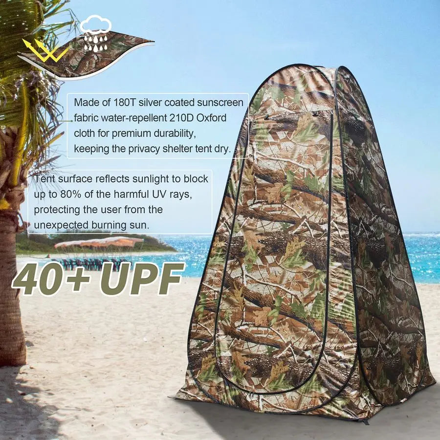 Pop Up Privacy Shower Tent Portable Outdoor Camping Bathroom Toilet Changing Dressing Room UPF40 Waterproof