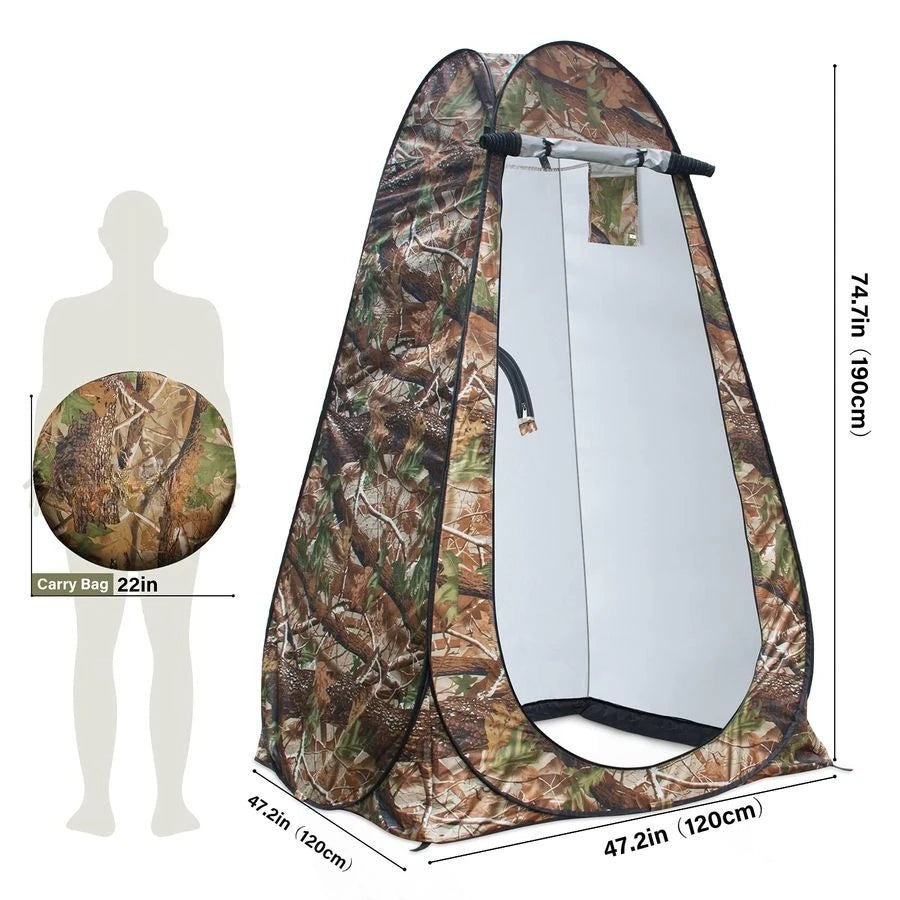 Pop Up Privacy Shower Tent Portable Outdoor Camping Bathroom Toilet Changing Dressing Room UPF40 Waterproof