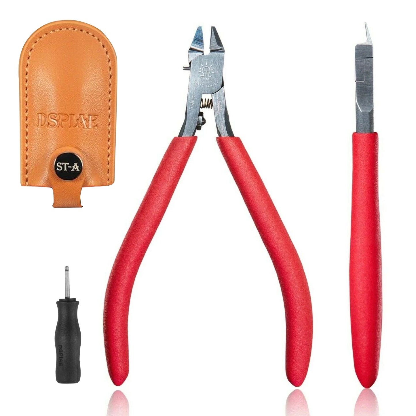 ST-A 3.0Single Blade Nipper by DSPIAE Precision Cutter for Gundam Gunpla & Hobby Kits Sharp Blade Ergonomic Handle Leather Cover