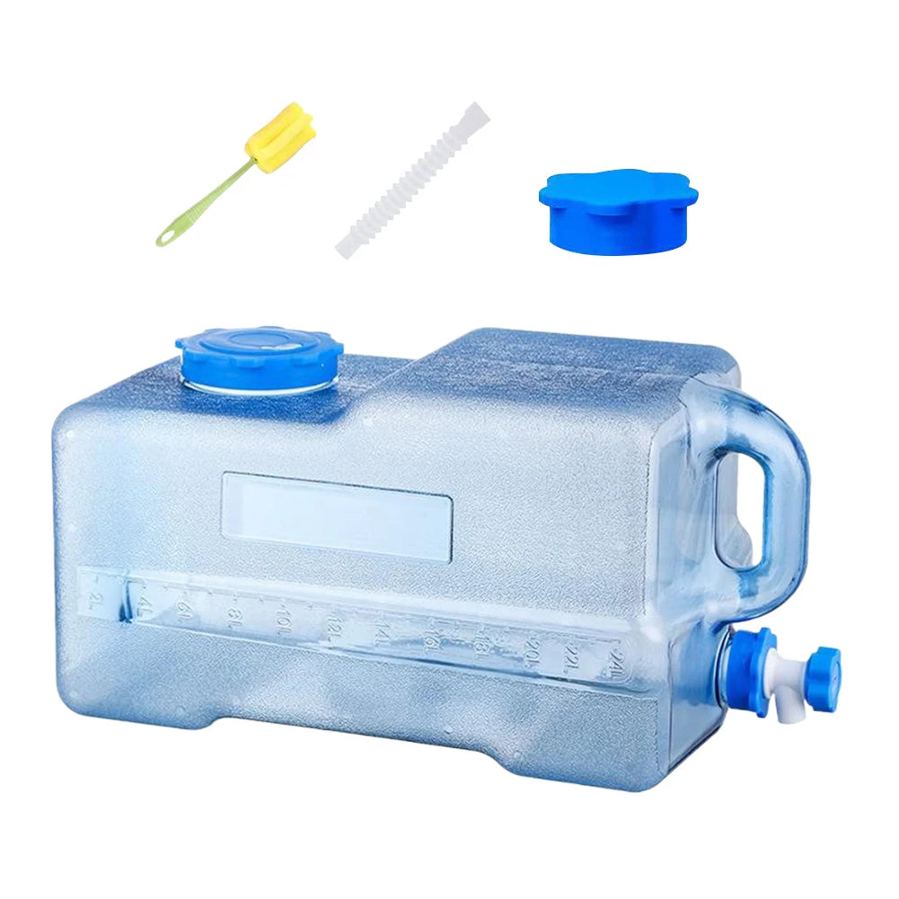 5/10/18/20/22L Portable Car Water Bucket Driving Pure Water Tank Container with Faucet Outdoor Camping Cooking Picnic Hiking